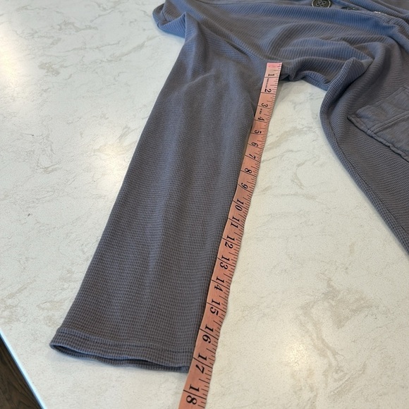 Soft Surroundings Take Two Tunic Top Large Grey Waffle Thermal Lagenlook - Picture 10 of 16